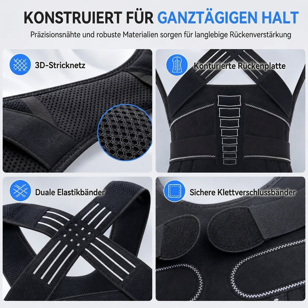 ✨ 50% RABATT! 🎽 Haltungskorrektur-Bandage – Atmungsaktiv, verstellbar & mit zusätzlicher Rückenstütze 💪