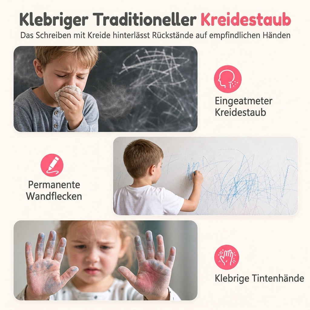 🎨 Magnetisches Zeichenbrett für Kinder – bunter, abwischbarer Zeichenblock mit Stift und 4 Stempeln