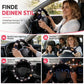 🚗 Universelle 38 cm ringlose Seiden-Lenkradabdeckung – bedruckt, atmungsaktiv, Ganzjahres-Schutz fürs Autolenkrad