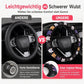 🚗 Universelle 38 cm ringlose Seiden-Lenkradabdeckung – bedruckt, atmungsaktiv, Ganzjahres-Schutz fürs Autolenkrad