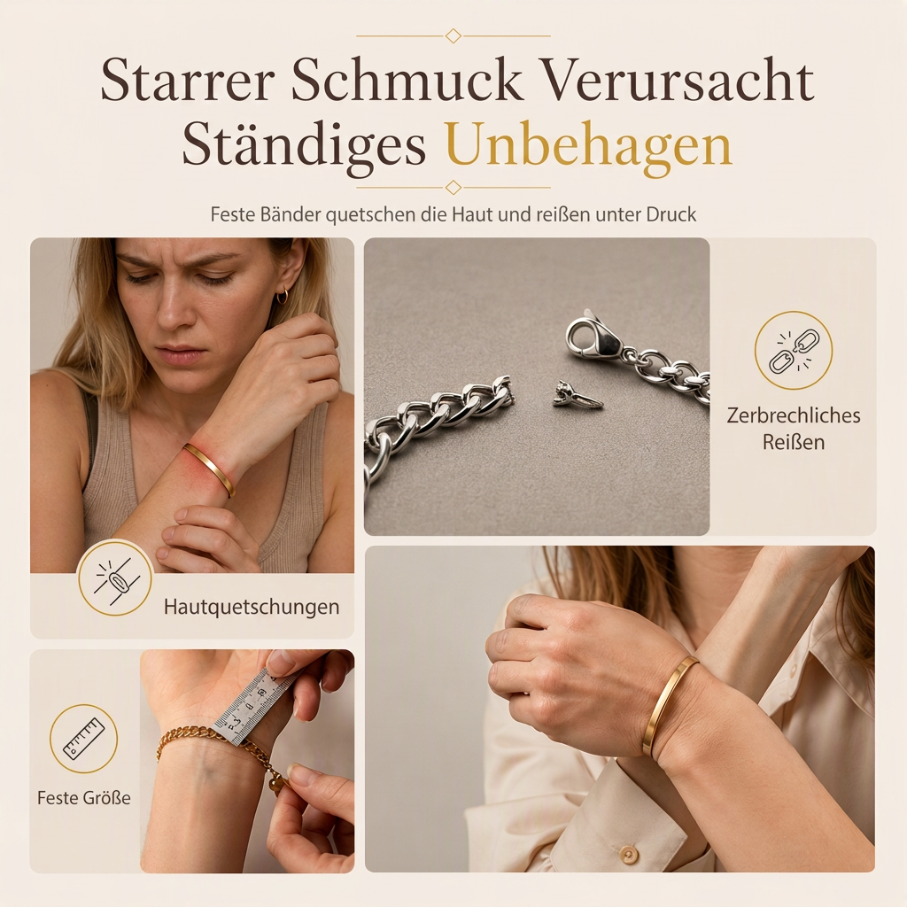 ♾️ 50% RABATT! ✨ Möbius-Armreif – Gleitverschluss & doppelt strukturierter Glanz ✨