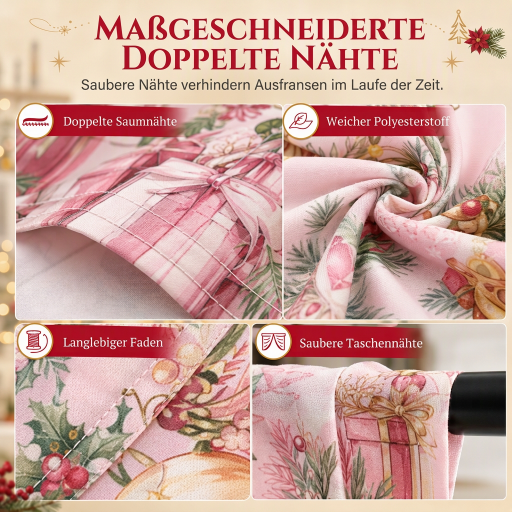 ⏳Nur für kurze Zeit – 50% RABATT⏰Weihnachts Küchenvorhänge Set