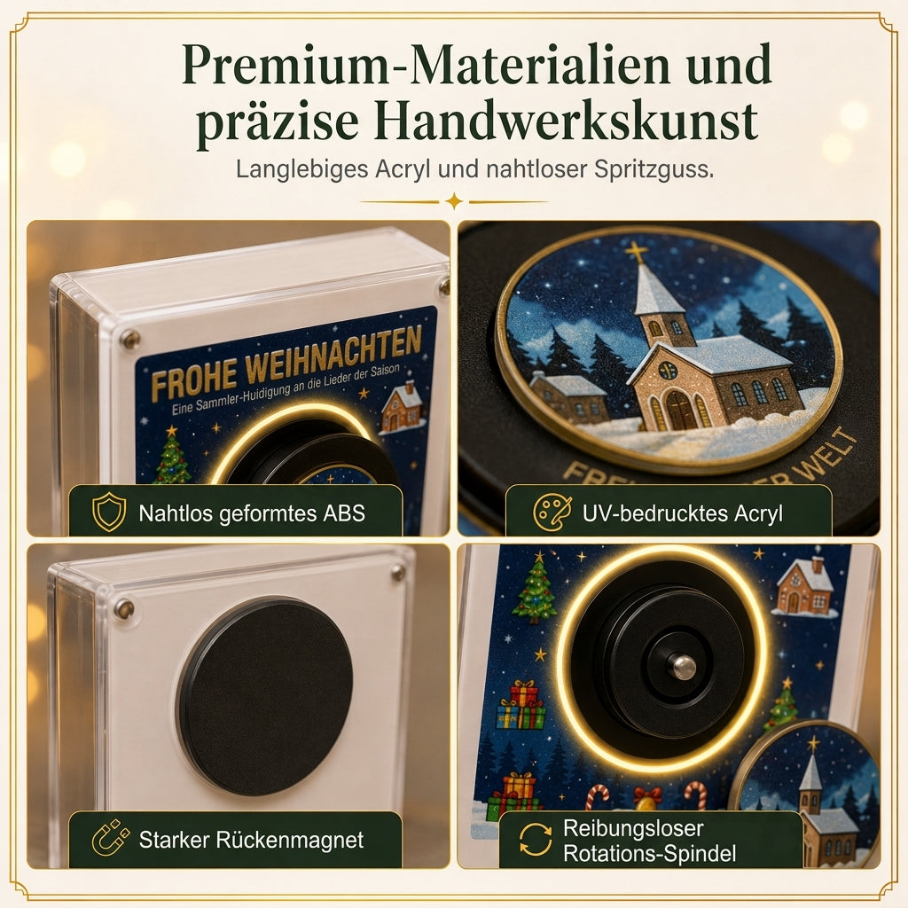 🎄Weihnachts-Schallplattenspieler-Kühlschrank Magnetische NFC-Musikbox Set🎶