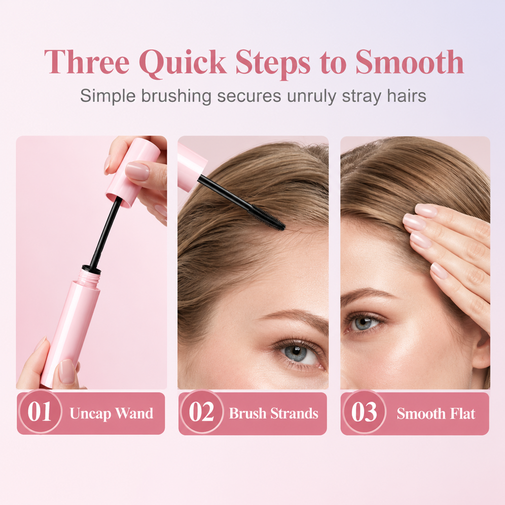 ✨ JETZT 50 % RABATT ✨TOP-DEAL! Hair Finishing Stick gegen fliegende Haare & Babyhaare – Transparentes Fixiergel mit Styling-Bürste, nicht fettend & langanhaltend