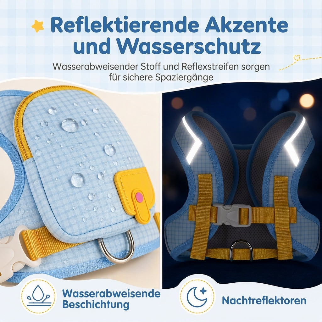 ⏳Zeitlich begrenztes Angebot⏳ 🐶 Geschirr mit Leine & Mini-Rucksack für kleine Hunde & Katzen – für Pudel, Bichon & Spitz, bequem & sicher