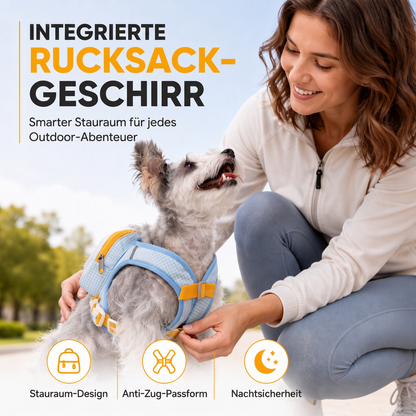 ⏳Zeitlich begrenztes Angebot⏳ 🐶 Geschirr mit Leine & Mini-Rucksack für kleine Hunde & Katzen – für Pudel, Bichon & Spitz, bequem & sicher