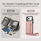 ⏳Zeitlich begrenztes Angebot⏳ Faltbare Wallet-Handyhülle mit Crossbody-Tragegurt – PU-Kunstleder, Kartenfächer und Standfunktion
