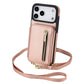 ⏳Zeitlich begrenztes Angebot⏳ Faltbare Wallet-Handyhülle mit Crossbody-Tragegurt – PU-Kunstleder, Kartenfächer und Standfunktion