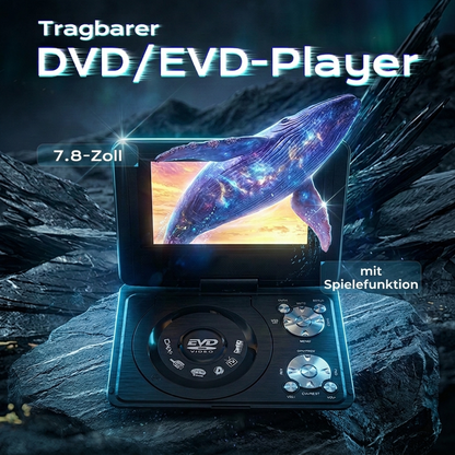 🥳HEISSER ANGEBOT 2026🥳💞ÜBER 50.000 VERKAUFT! 📀🎮 50 % RABATT! Tragbarer DVD-/EVD-Player mit Spielfunktion – 7-Zoll-Schwenkbildschirm, Akku, USB- und AV-Ausgang. Filme und Spiele für unterwegs! 🛡️✅