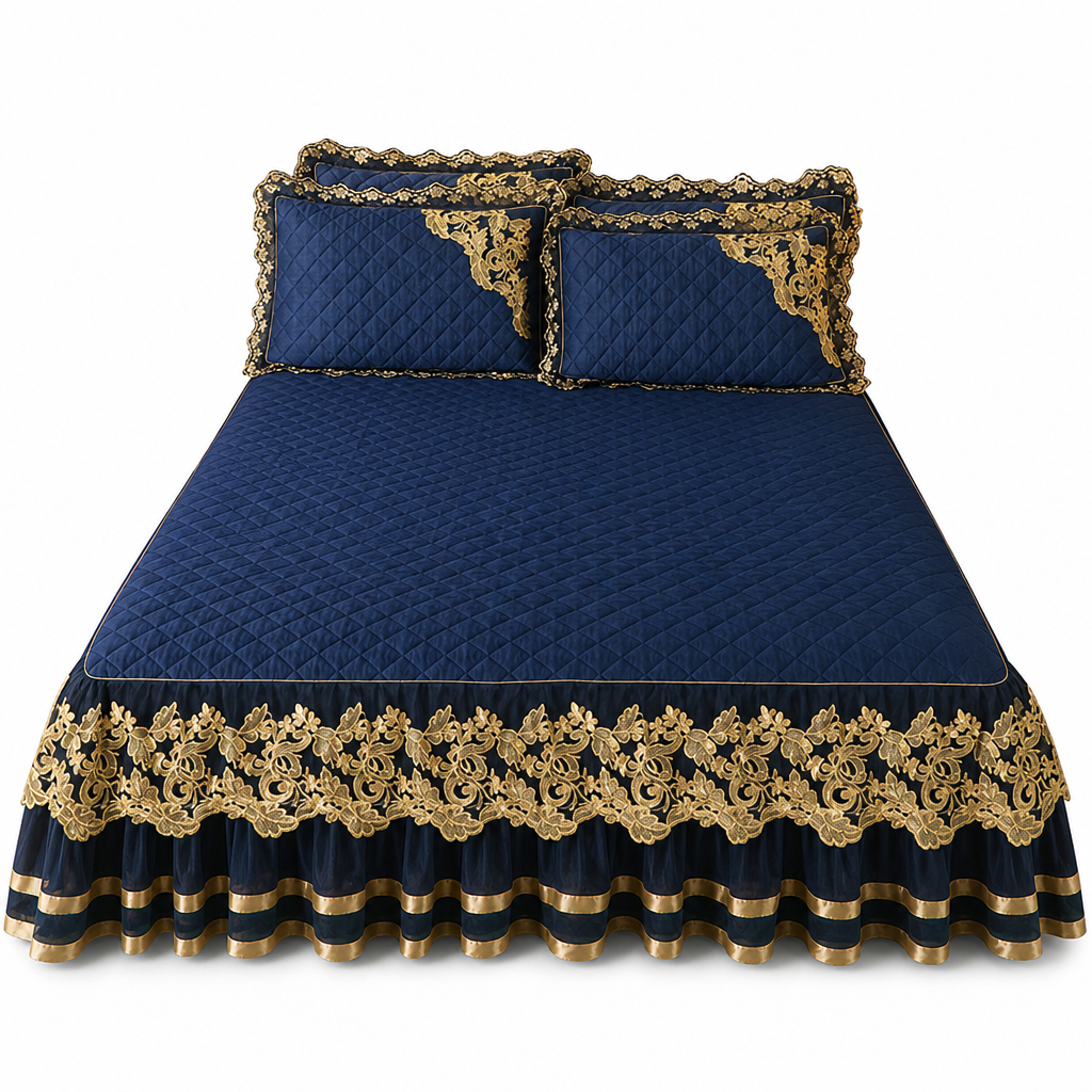 ❄️ Winter-Sonderangebot vorab 🎀 | Stretch-Spannbettlaken aus Samt mit Spitzenbesatz und rutschfester Konstruktion – weich, hautfreundlich, ideal für die kalte Jahreszeit 🛏️✨