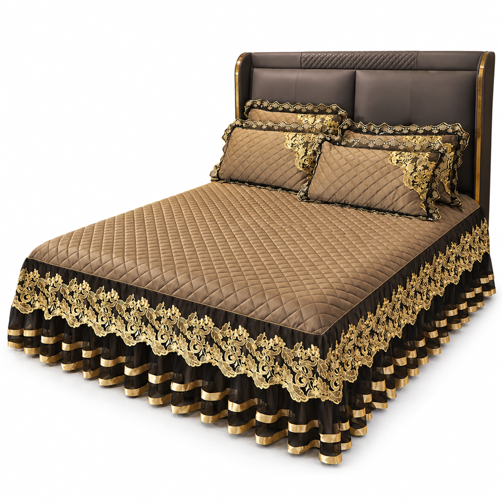 ❄️ Winter-Sonderangebot vorab 🎀 | Stretch-Spannbettlaken aus Samt mit Spitzenbesatz und rutschfester Konstruktion – weich, hautfreundlich, ideal für die kalte Jahreszeit 🛏️✨
