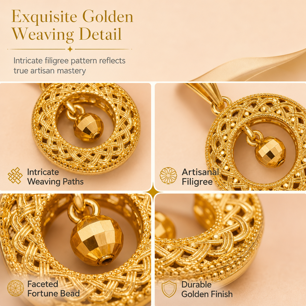 🌙 50% RABATT! ✨ Damen Filigran-Halskette – Traumfänger-Design & Glücksperle ✨