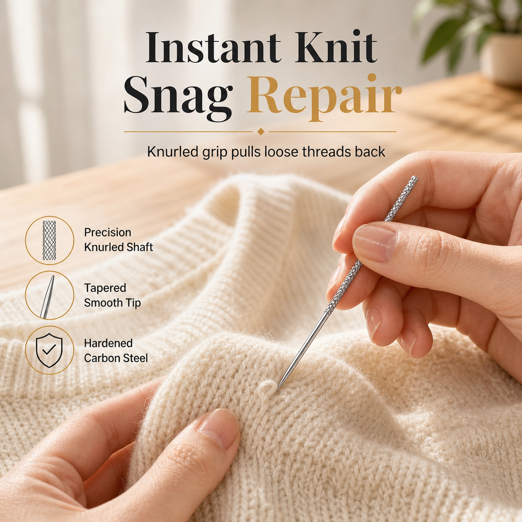 ⏳Zeitlich begrenztes Angebot⏳ Reparieren Sie beschädigte Strickwaren im Handumdrehen! 25-teiliges Set gerändelter Reparaturnadeln