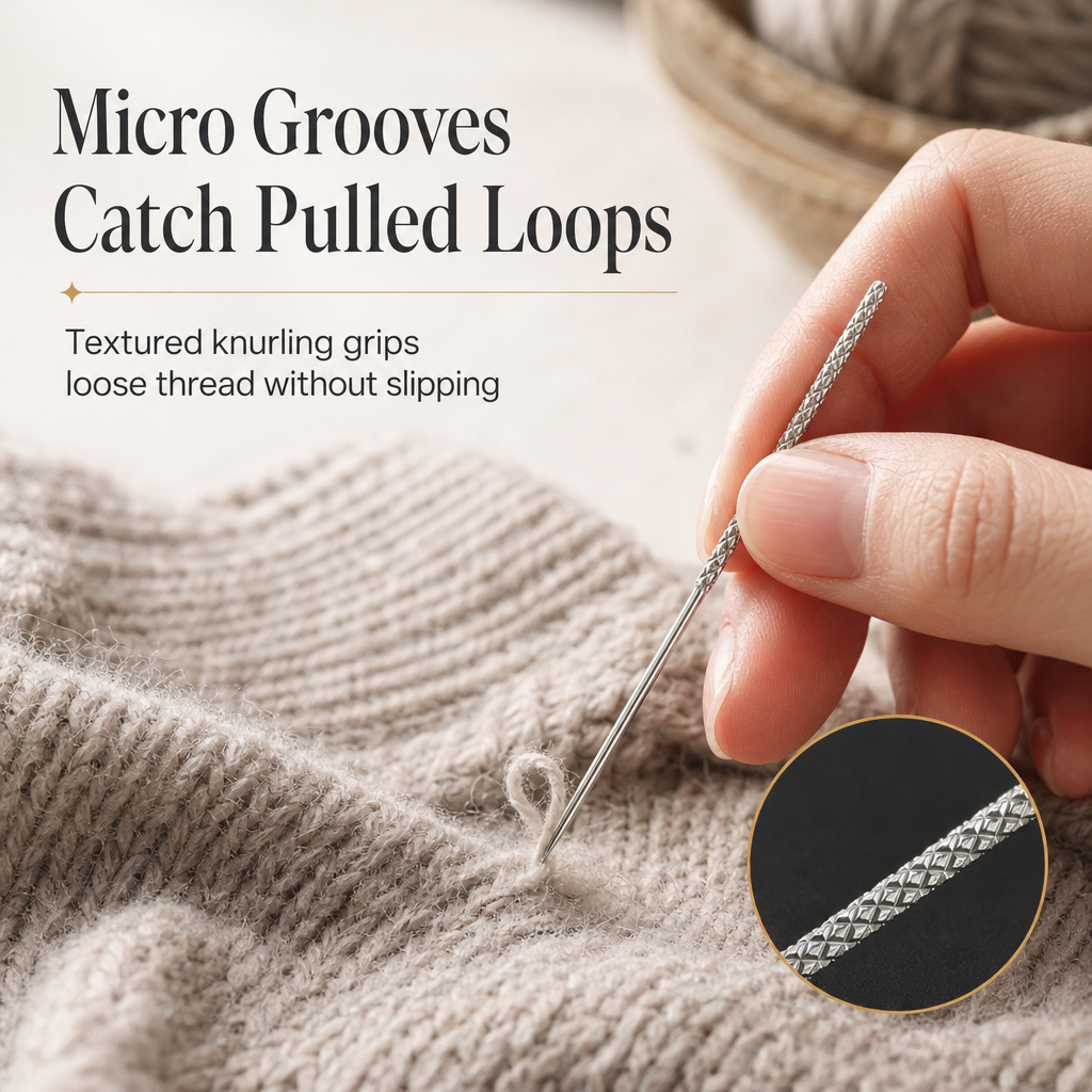 ⏳Zeitlich begrenztes Angebot⏳ Reparieren Sie beschädigte Strickwaren im Handumdrehen! 25-teiliges Set gerändelter Reparaturnadeln