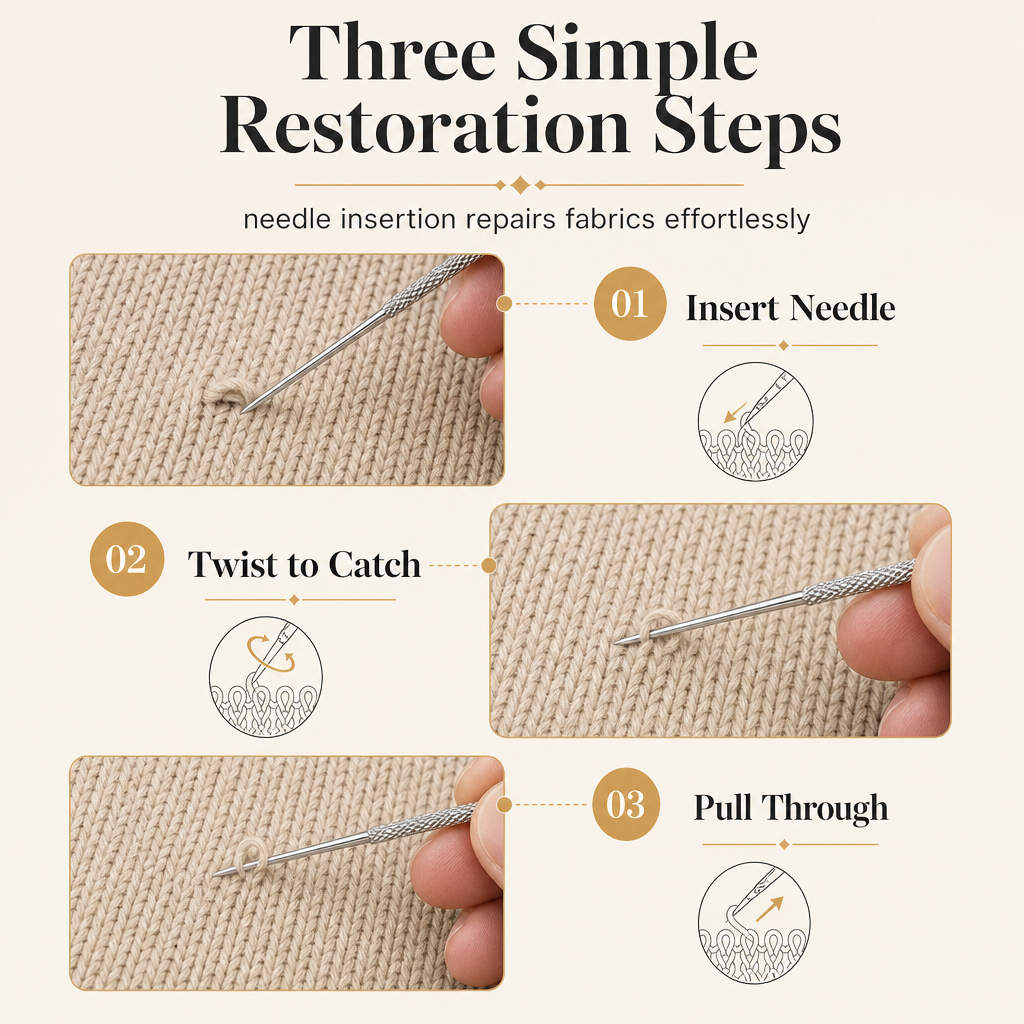 ⏳Zeitlich begrenztes Angebot⏳ Reparieren Sie beschädigte Strickwaren im Handumdrehen! 25-teiliges Set gerändelter Reparaturnadeln