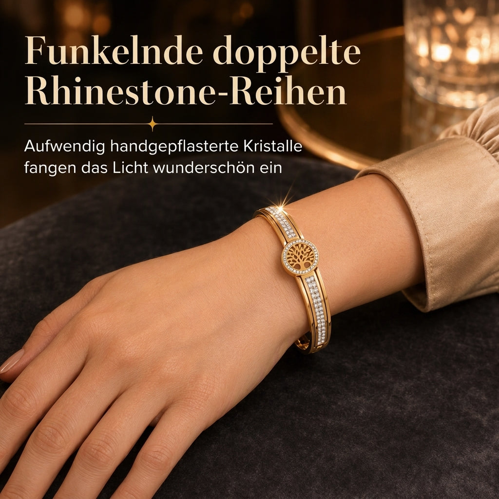 🌸 JETZT 50% RABATT! 🌸 Edelstahlarmband mit "Tree of Life"-Motiv – Eleganter und funkelnder Schmuck🌳✨💎
