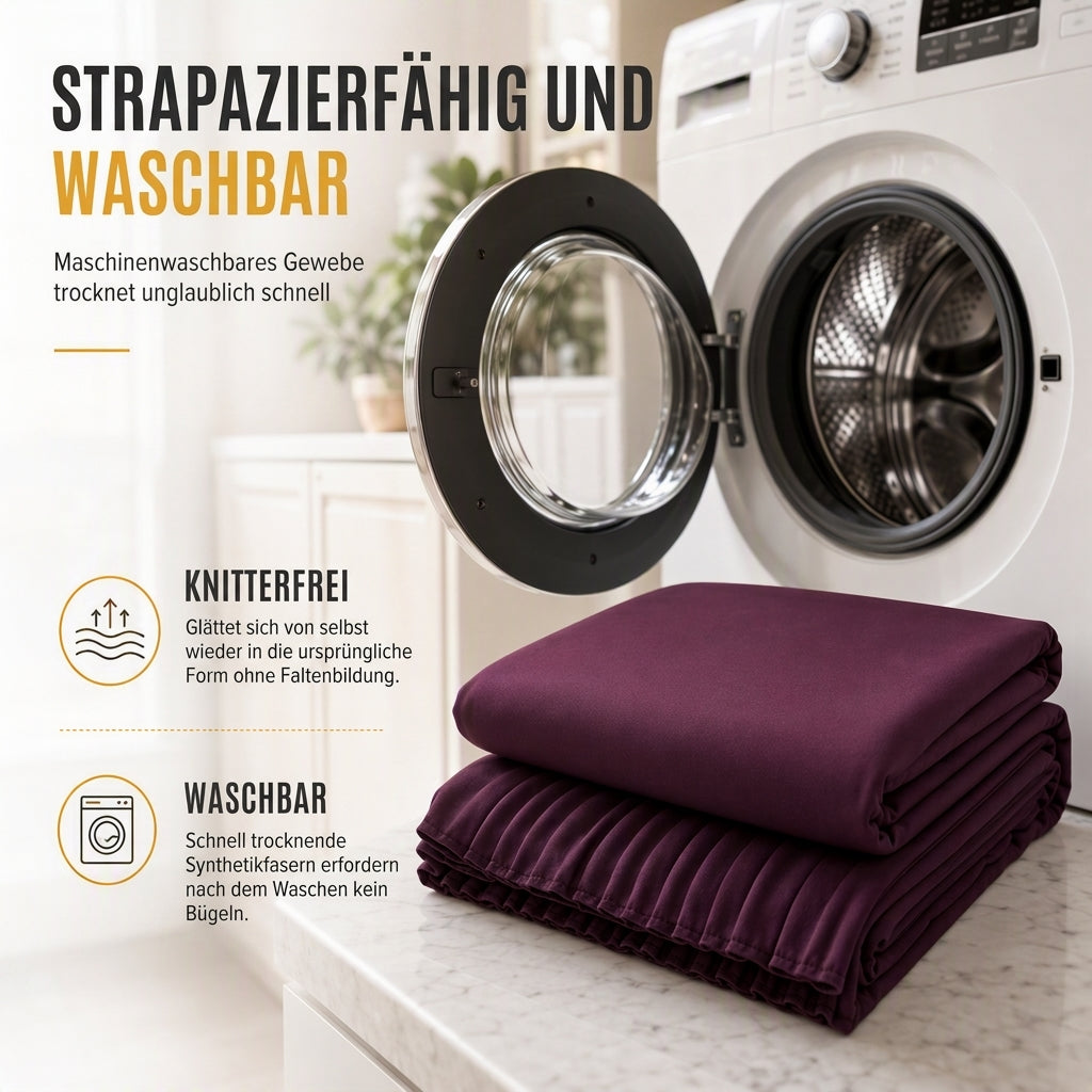 🎉 NUR FÜR KURZE ZEIT 50% RABATT! ✔ Plissee-Tischrock für Veranstaltungen – elegant, faltenfrei, wiederverwendbar 🎊