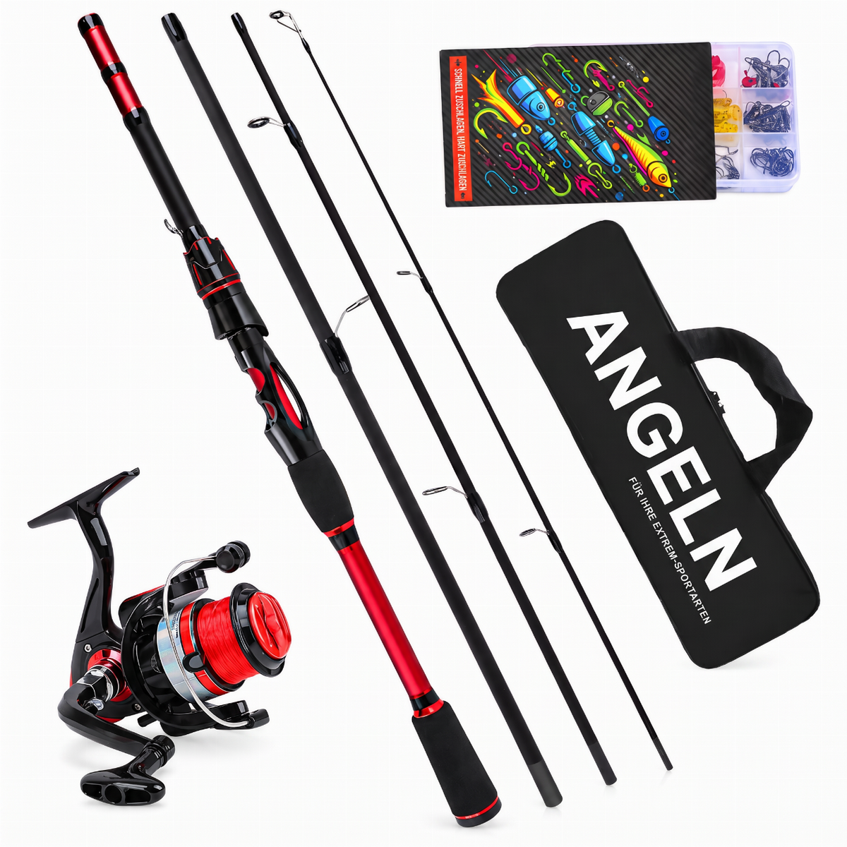 🎣 Begrenzte Zeit 50% Rabatt 🌙 4-teiliges Glasfaser-Meerangelrute zum Weitwurf von Ködern