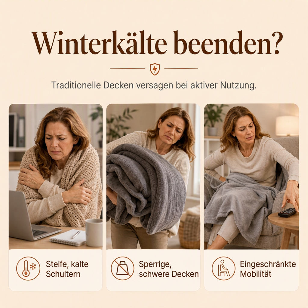 ❄️🔥 Beheizte Überwurfdecke – Tragbare Wärme für den ganzen Winter ✨