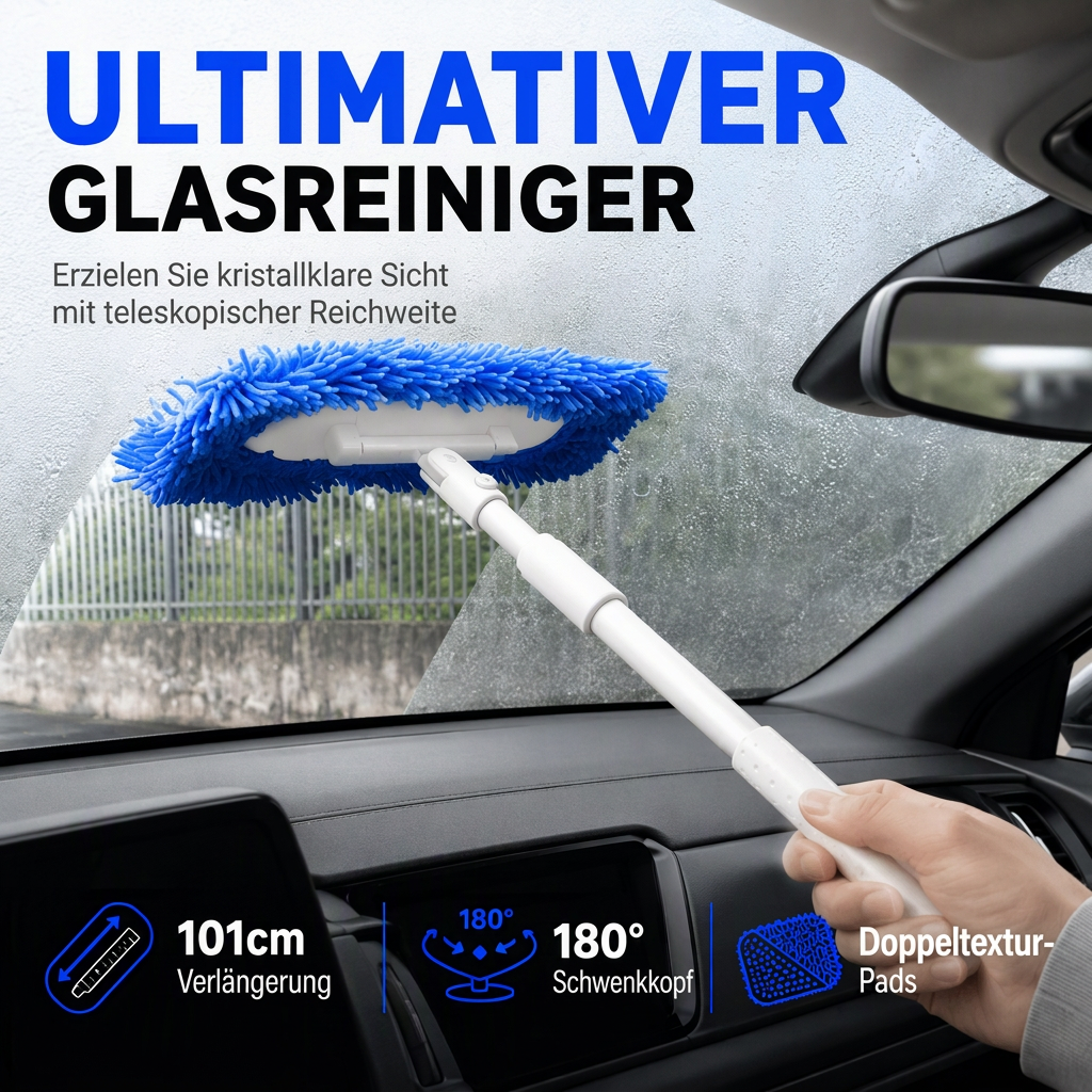 Ausziehbares Scheibenreinigungsgerät für die Windschutzscheibe
