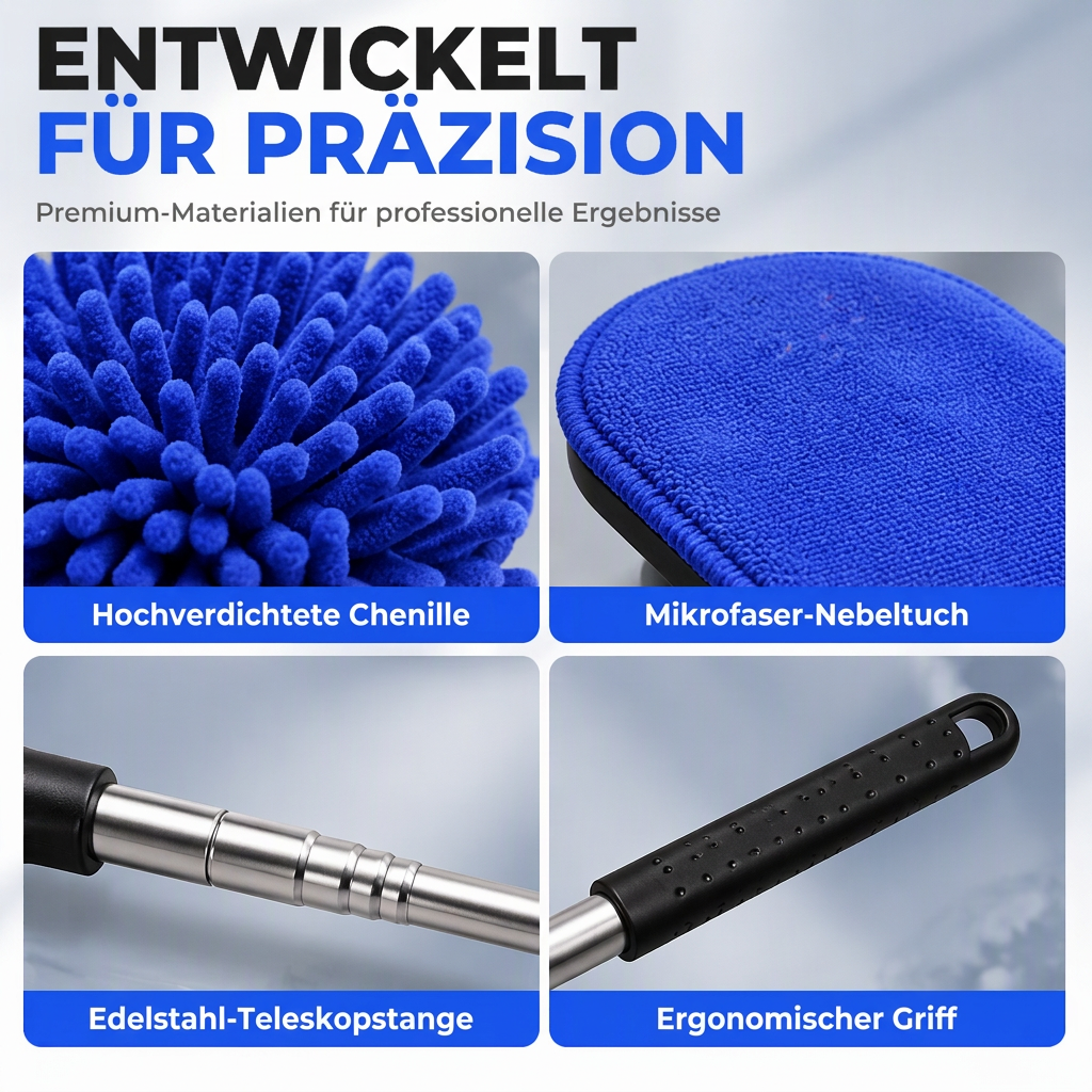 Ausziehbares Scheibenreinigungsgerät für die Windschutzscheibe