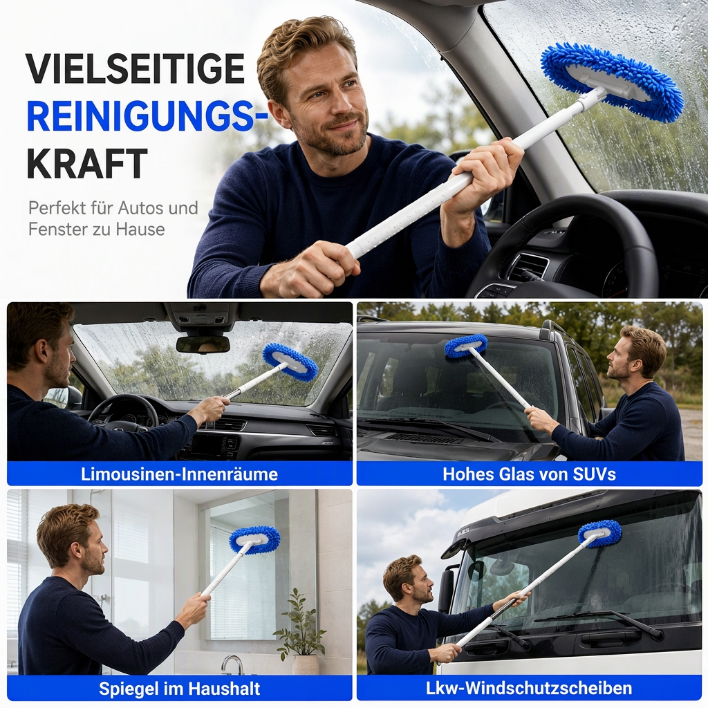 Ausziehbares Scheibenreinigungsgerät für die Windschutzscheibe
