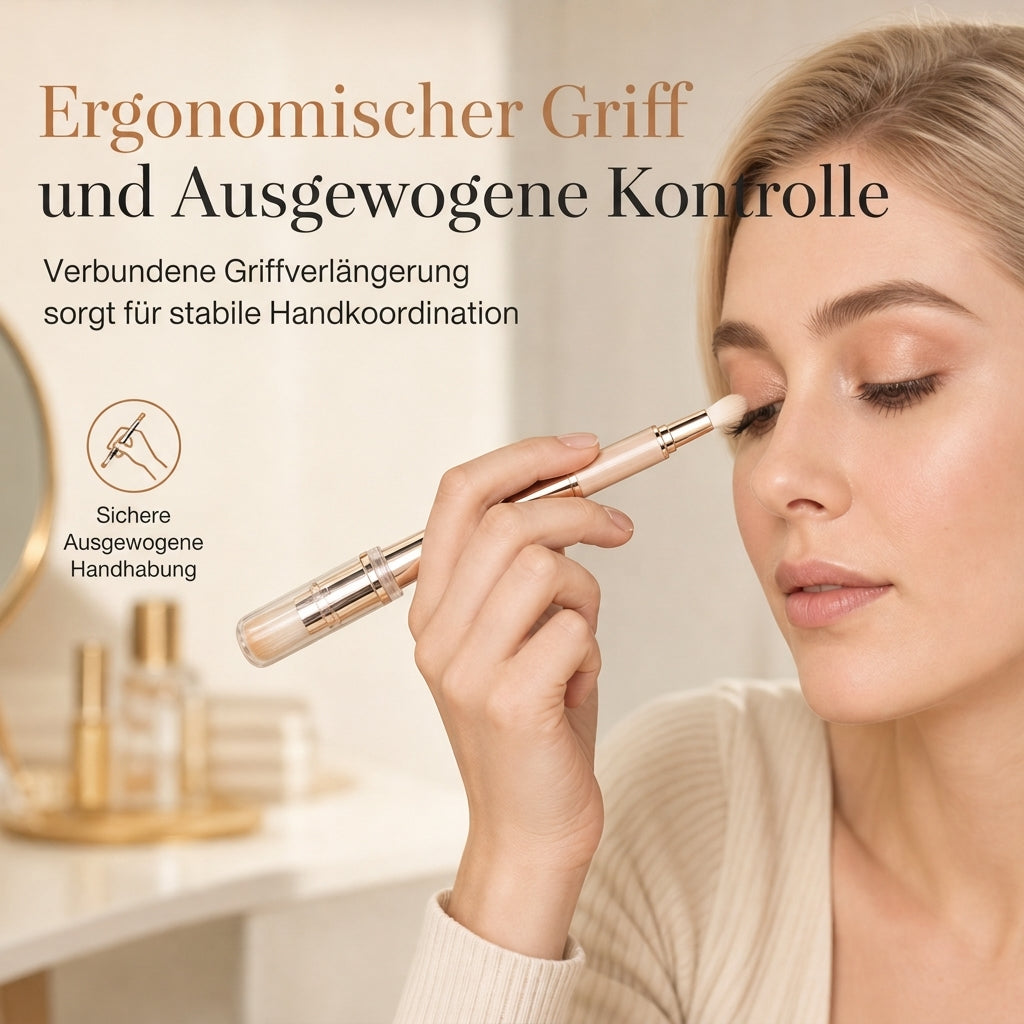 🥳HEIßER SALE 2026🥳💞MEHR ALS 50.000 VERKAUFT! 💄✈️ 50% RABATT! Tragbares ausziehbares 5-in-1-Make-up-Pinselset – Pinsel für Puder, Rouge und Silikon-Lippenpinsel in einer kompakten Kapsel. Ideal für unterwegs! 🛡️✨