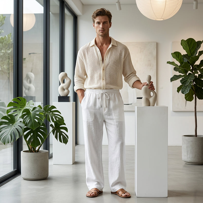 👖 50% RABATT! 🔥 Lässige, Lockere Hose mit Geradem Bein für Herren – Bequem, Vielseitig & Perfekt für Den Alltag 🏠