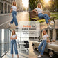 🌟 Weite Jeansshorts für Damen mit hoher Taille – Beinverlängernd & Vintage-Waschung – Lässige, verkürzte Hose – perfekt für den Sommer, den Strand oder einen freien Tag 👒